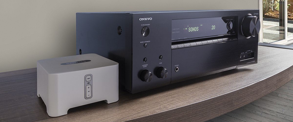 Onkyo works with sonos