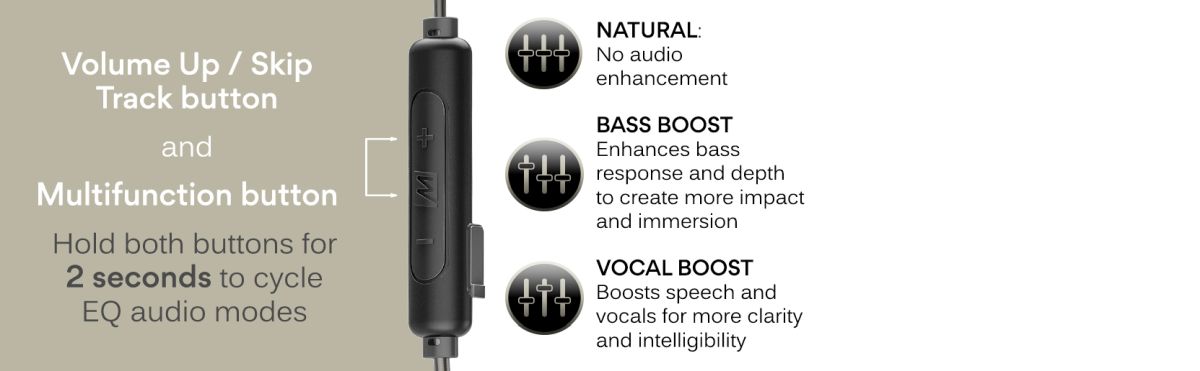 MEE Audio BTX2 tryby odtwarzania