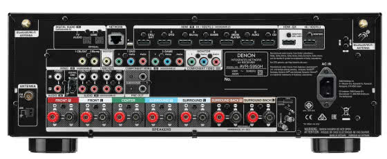 Denon AVR-S950H tylny panel