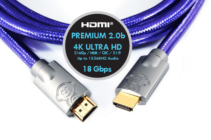 Kable Monkey Cable z obsługą HDMI 2.0b premium do 15 metrów