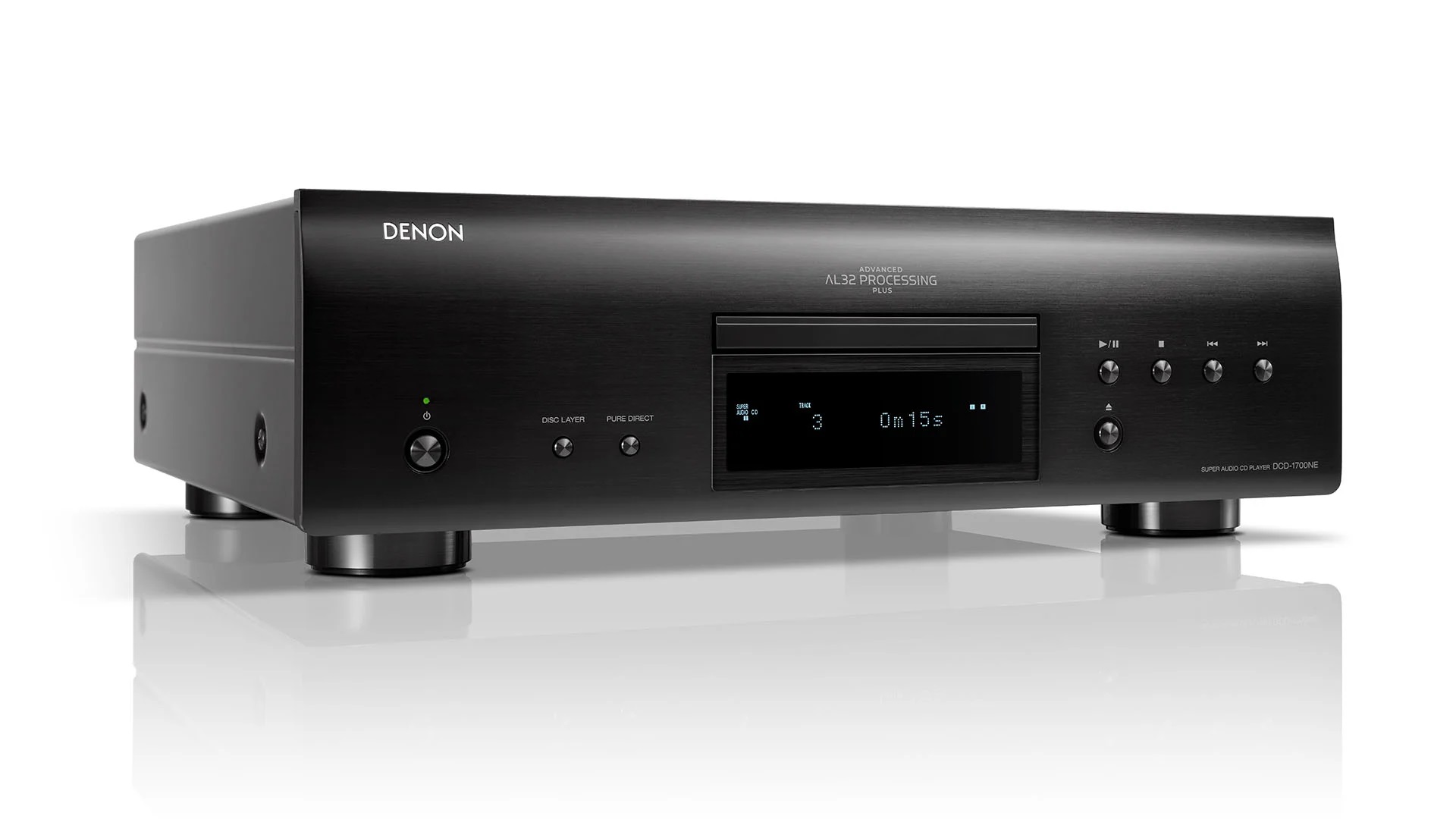 DCD-1700NE został zaprojektowany bazując na wieloletnim bogatym doświadczeniu firmy Denon, aby zapewnić odsłuch zarówno płyt CD jak i Super Audio CD w bardzo wysokiej jakości dźwięki.